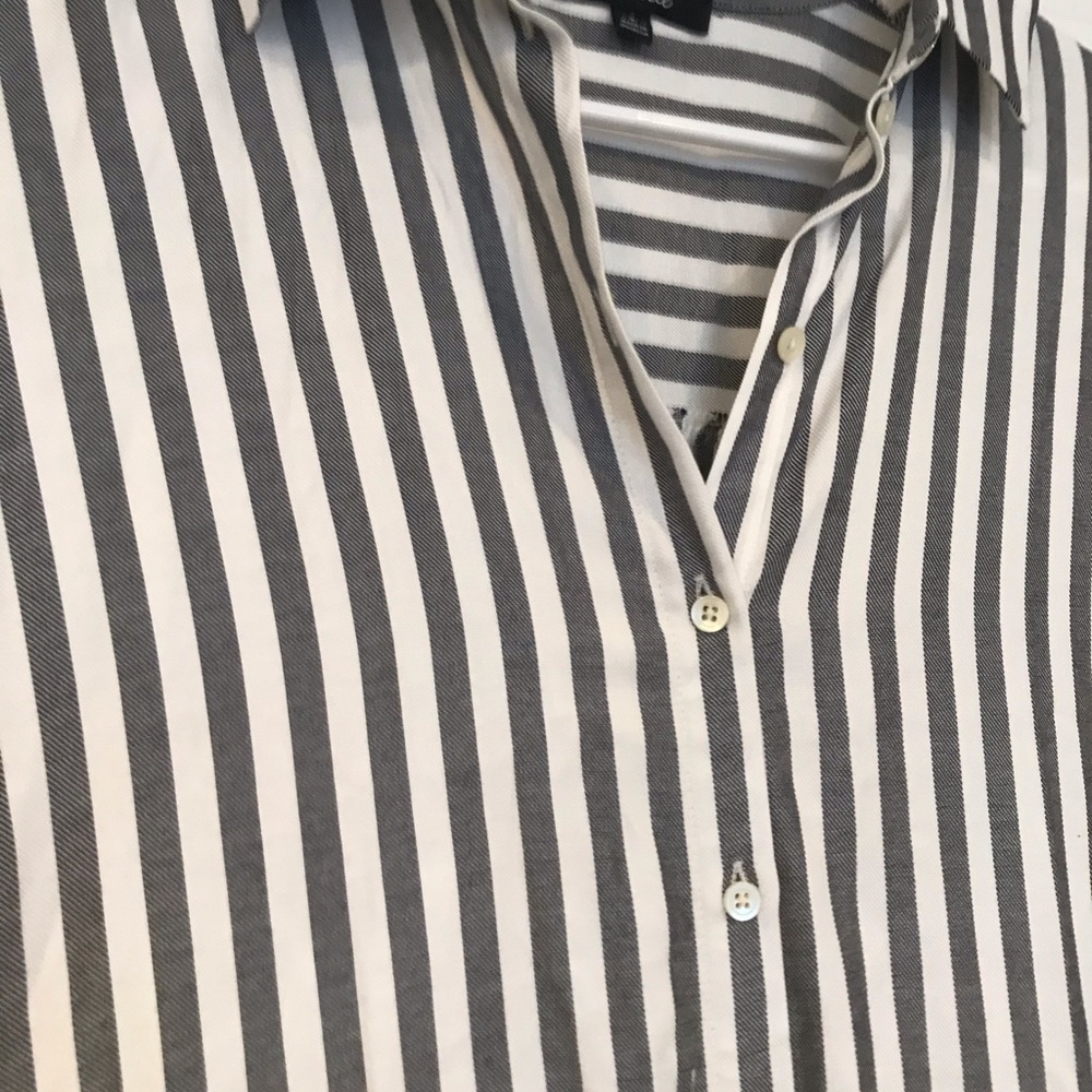 Madewell Striped Shift Dress with Ruffled Sleeves - Picture 7 of 7